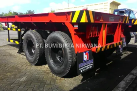 Jasa Pembuatan Ekor Trailer 20 Feet Lantai Murah PT. Bumidipta Nirwana